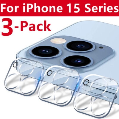 3 Pcs Tempered Glass Camera Lens Protector for iPhone 16 Pro Max 15 Pro Max Plus
