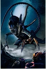 Greg Horn SIGNED AVP Comic Art Print ~ Aliens w/ Pods