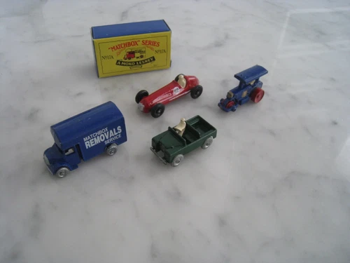Lot of Vintage Matchbox Lesney 1950s reissue Cars Maserati Land Rover 1990s