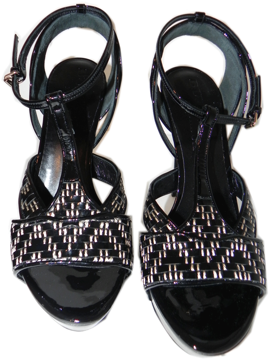 Burberry Prorsum11ss ブラックレザーバイカーサンダル Burberry Prorsum11ss ブラックレザーバイカーサンダル Burberry