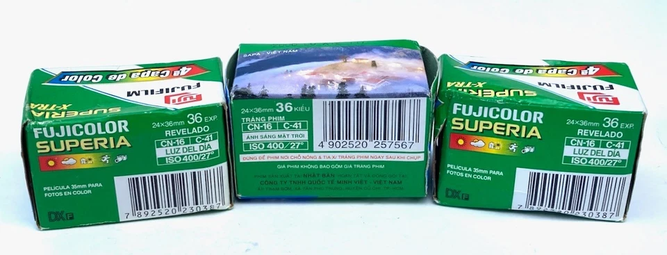 NUEVO 7 rollos Fuji Superia X-TRA Fujifilm 400 velocidades 24 y 36 EXP, caducado 11/2005 Foto 3 de 4