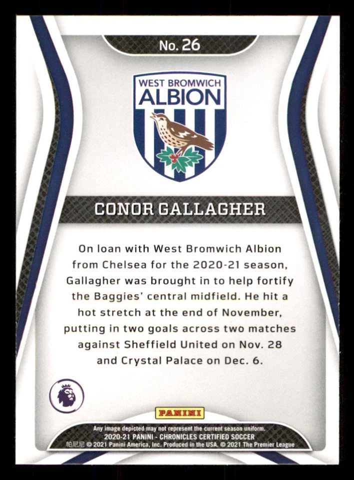 2020-21 Certified Premier League #26 Conor Gallagher - Image 2 of 2