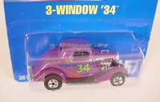 Hot Wheels Speed Points Card Collector 57 Purple 3 Window 34 Ford
