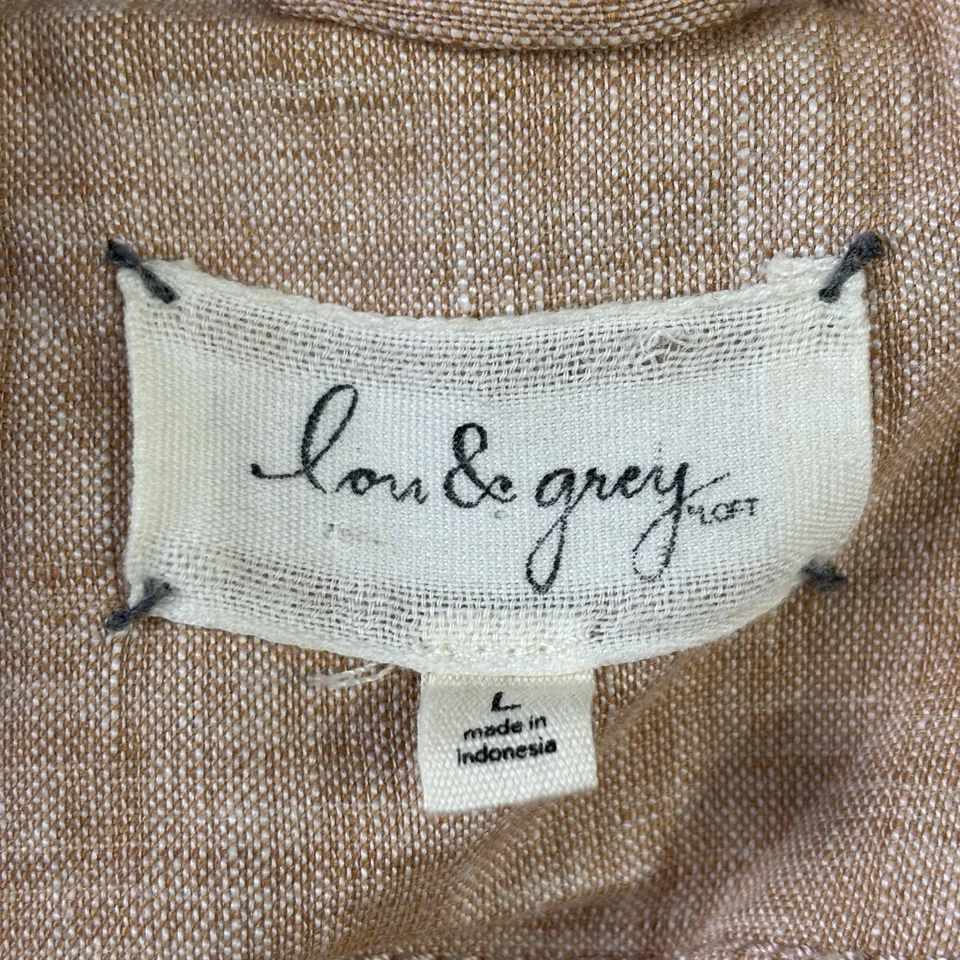 Chaqueta Moto Lou Gris Lino Mujer L Melocotón Blazer Minimalista Preppy Oficina Iglesia Foto 4 de 4