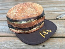Vintage McDonalds Big Mac Snapback Hat 80s Fa...