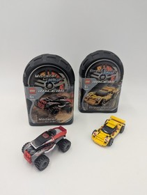 LEGO 8644 - Racers: Tiny Turbos - Street Maniac & Monster Crusher w/ Canisters 