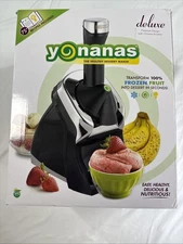 Open BOX! Yonanas Deluxe Non-Dairy Frozen Fruit Soft Serve Dessert Maker NIB