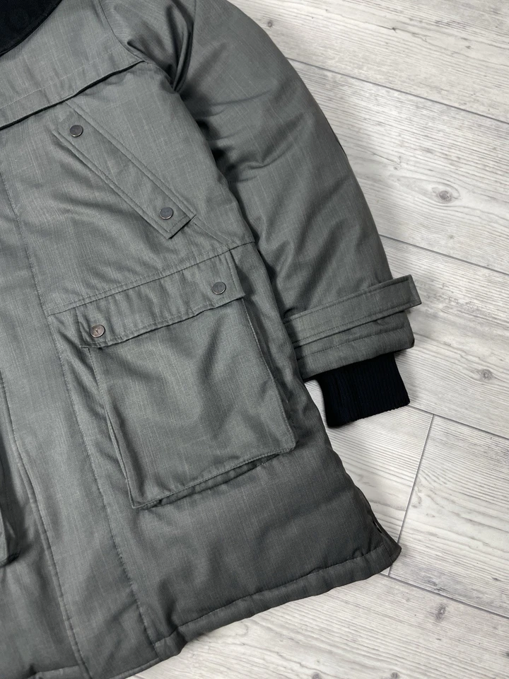 Parka de nieve de invierno Nobis ajustada Yves con capucha forrada de piel gris acero L Foto 4 de 4