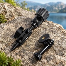 Action Camera Support Mount with Knob-Locking Articulated Joint