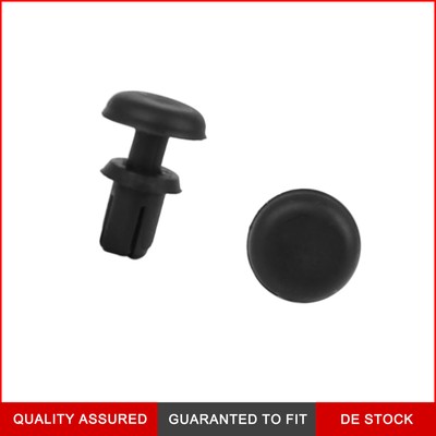 30Pcs 4mm Schwarz Kunststoff Nieten Push-Typ Panel Retainer Fastener Clip