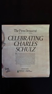 CHARLES M. SCHULZ NEWSPAPER - SANTA ROSA  - CELEBRATION OF HIS LIFE
