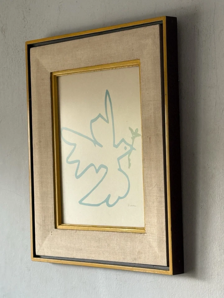 原版 PABLO PICASSO 复古现代抽象和平鸽子立方体图 — 第 4/4 张图片