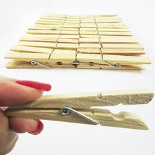 50 Wood Wooden 2 3/4" Inch Large Spring Clothespins Laundry Clothes Pins Crafts