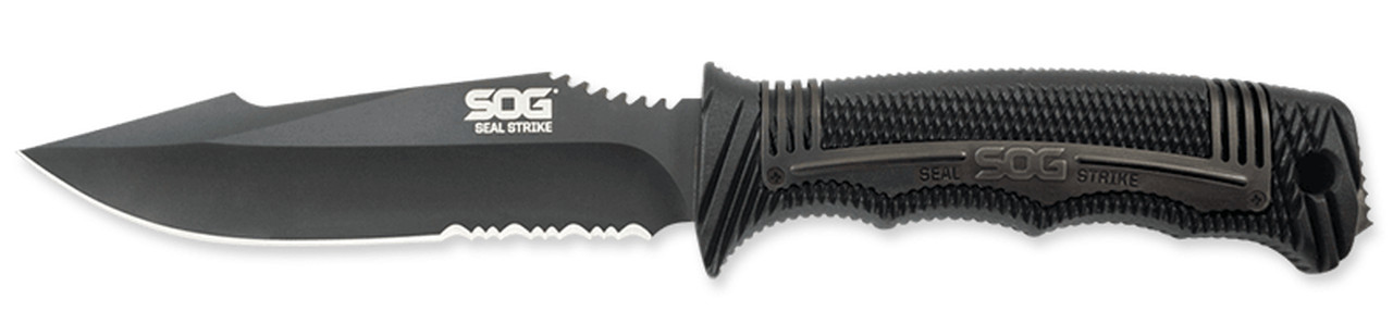 SOG Knives Seal Strike Fixed Blade Knife Black GRN SS1003-CP