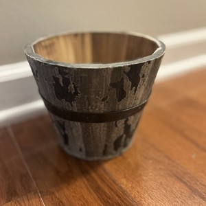 Wooden Flower Pot Centerpiece for Table Flower Arrangement Home Decor Rustic 6"