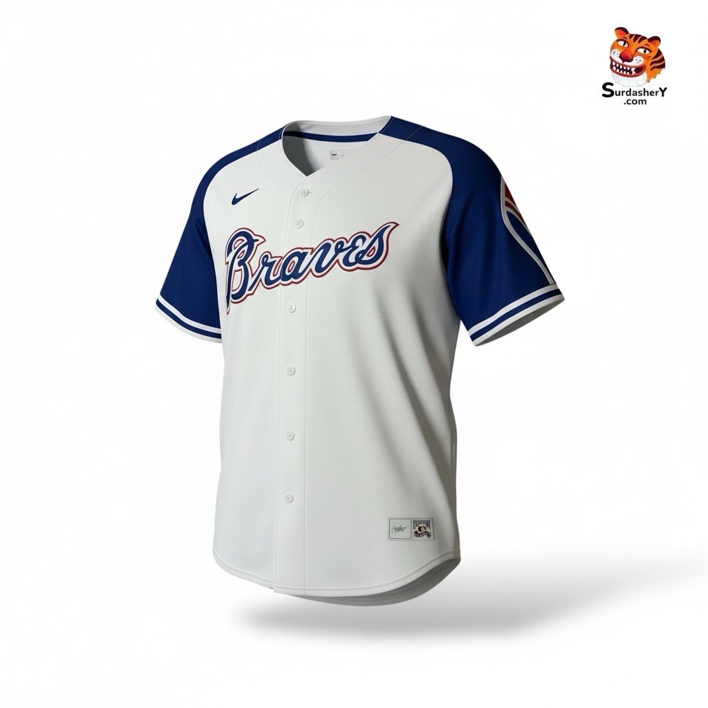 Nike Braves Baseball Cooperstown Collection Jersey Men's Size XL