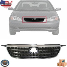 For 2005-2008 Toyota Corolla Front Grille Chrome Shell With Dark Gray Insert