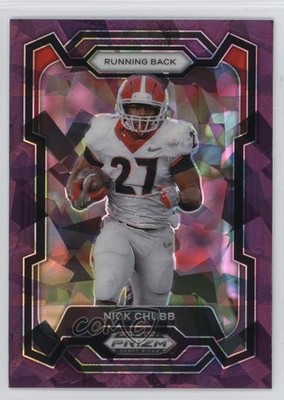 2024 Panini Prizm Draft Picks Purple Ice Prizm 48/149 Nick Chubb #29 1g0b
