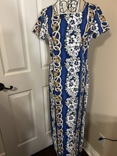 Two Paddles Women’s Hawaii Dress Size M Made In Hawaii By Howen Ent. Vintage80’s