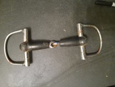 used D Ring Snaffle bit 5 in rubber mouth