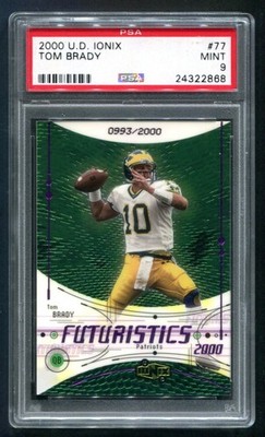 2000 UD Ionix Tom Brady Futuristics RC 993/2000 PSA 9 MINT