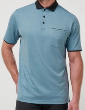  110 Travis Mathew Blue Featherweight Golf Polo Shirt Size Small Heater Men  s