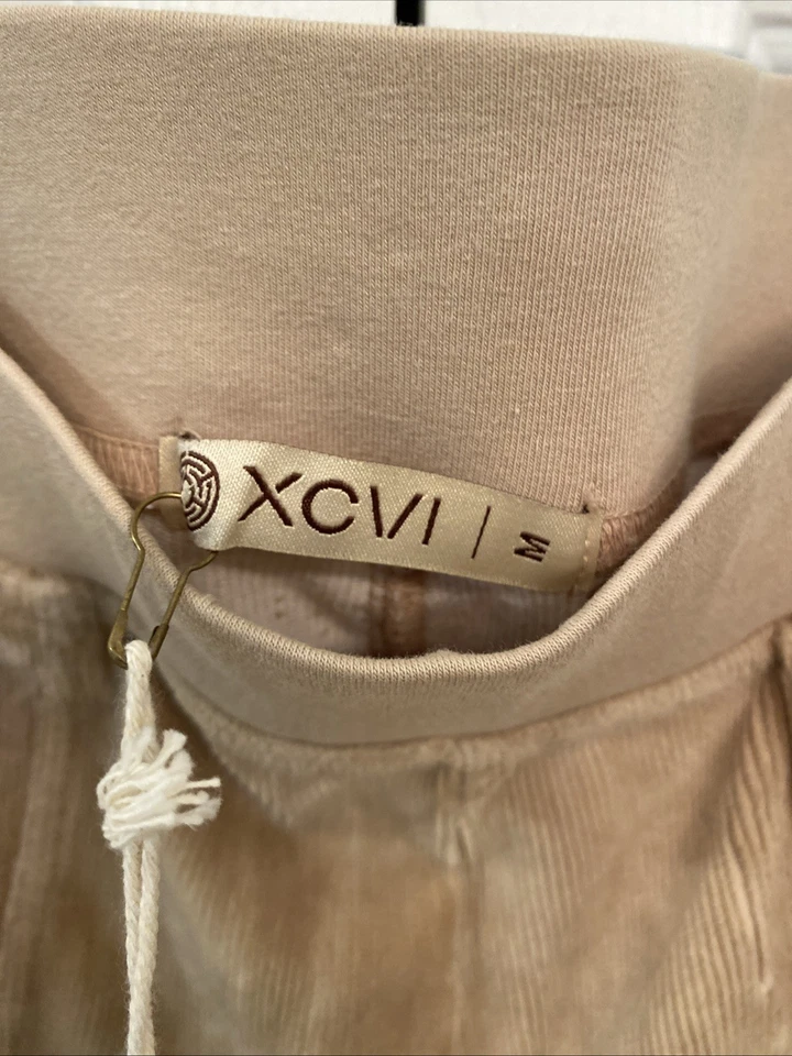 Pantalones ajustados de pana acanalados tostados medianos XCVI para mujer - suaves cómodos Foto 3 de 4