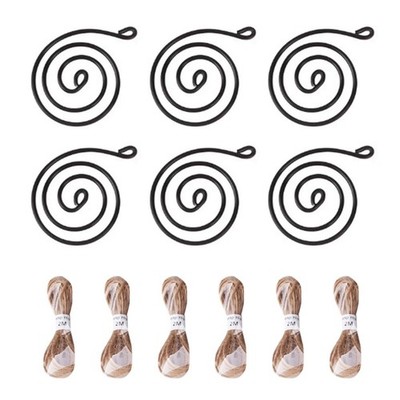 Air Pineapple Haken für Töpfe, Aufhänger, , Metall + Juteseil, 1 Set X3N5