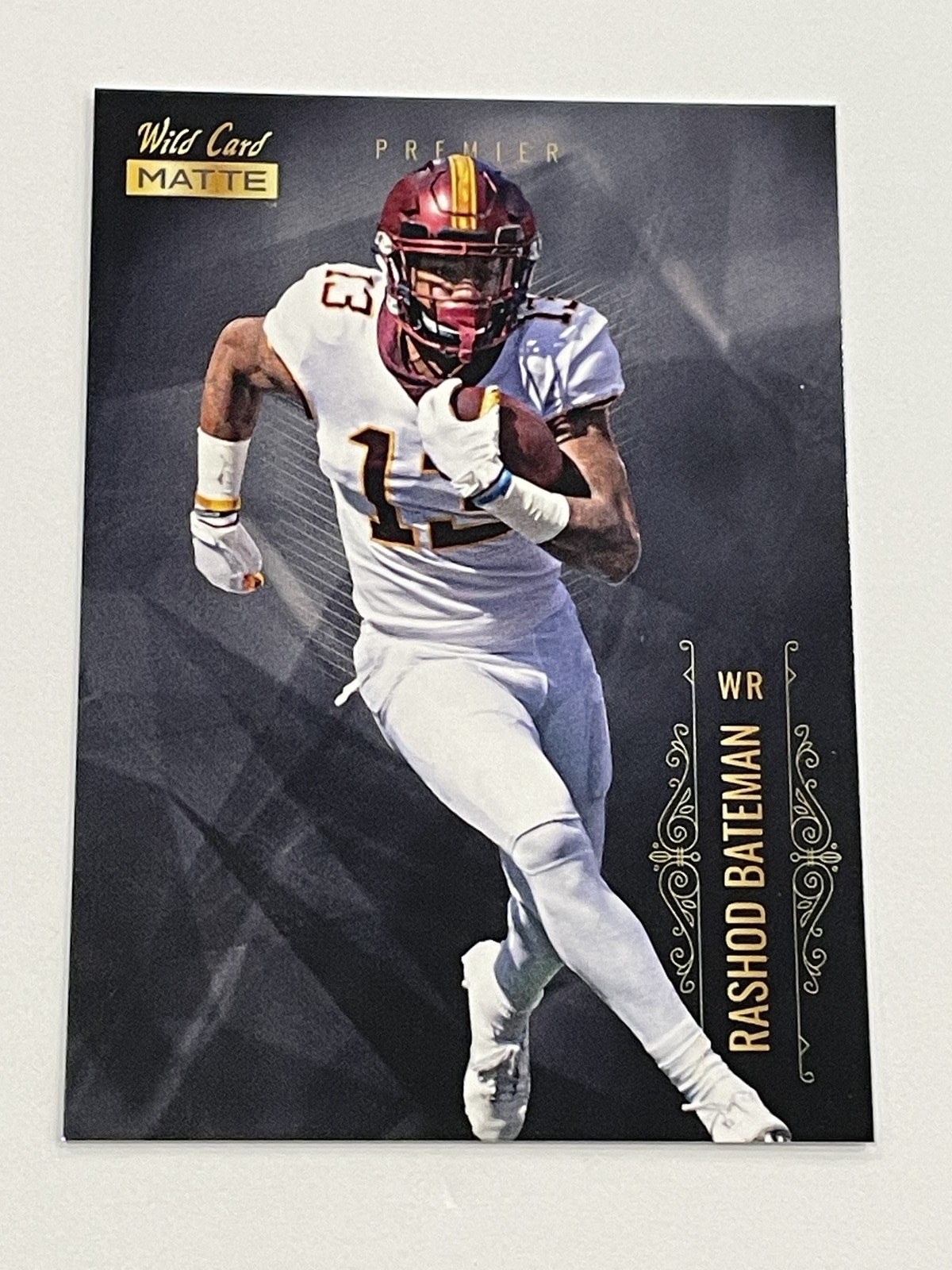 2021 Wild Card Matte White Football Black - Rashod Bateman - Minnesota