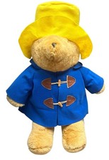 Vintage 26 Paddington Bear Plush Large Stuffed Animal Blue Coat Yellow Hat