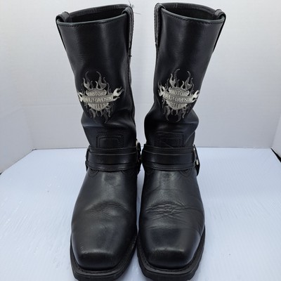 Harley Davidson Mens 8.5D Riding Boots Embroidered Eagle Harness Buckle & O-Ring Harley-Davidson D Boots for Men | eBay main image 3