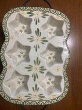 Temptations Old World Green Star Shape Muffin Dishe With Metal Rack