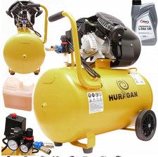 Compressore 100L 10bar 530L/Min 3PS Olio Aria 2 Cilindro Officina Mobile