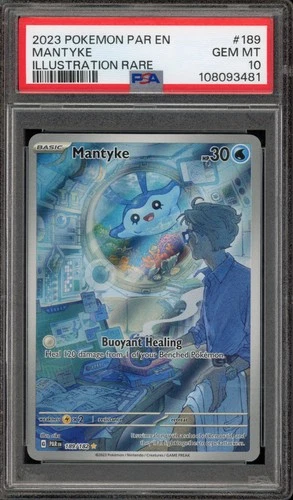 Pokemon Mantyke Paradox Rift Illustration Rare #189 PSA 10 Gem Mint