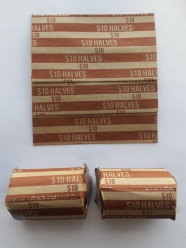 1000 - Half Dollar Flat Coin Wrappers - Paper Tubes 50 Fifty Cent Pieces Halves - Picture 1 of 3