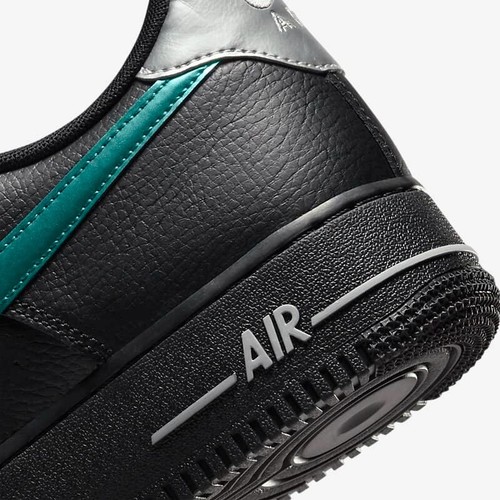 Nike Air Force 1 '07 Low Black Blue Lightning FD0654-001 Size 8.5 US Men's - Picture 6 of 9