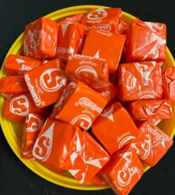 Starburst ALL ORANGE Fruit Chews BULK Candy - 1/2 POUND BAG BULK CANDY