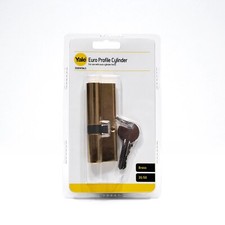 Yale 35/50 85mm Euro Profile Double Cylinder Door Lock/ 5-pin Bras/ 3 Keys