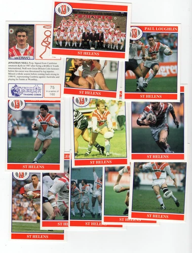 Merlin Rugby League Collection 1991 Team Set of St Saint Helens Cards freepost
