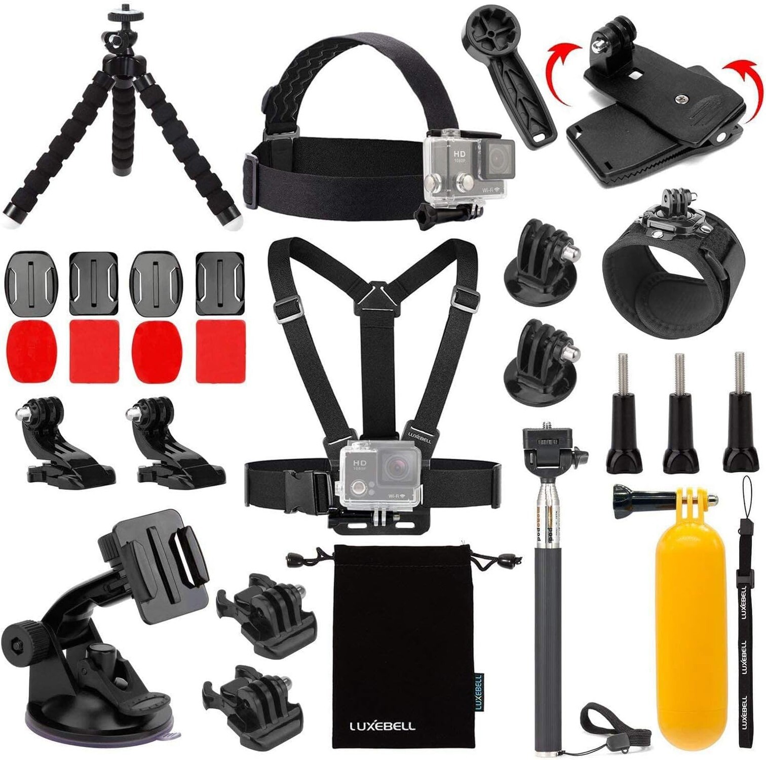 Luxebell Accessories Kit for AKASO EK5000 EK7000 4K WiFi Action Camera - Compatible with GoPro  -image