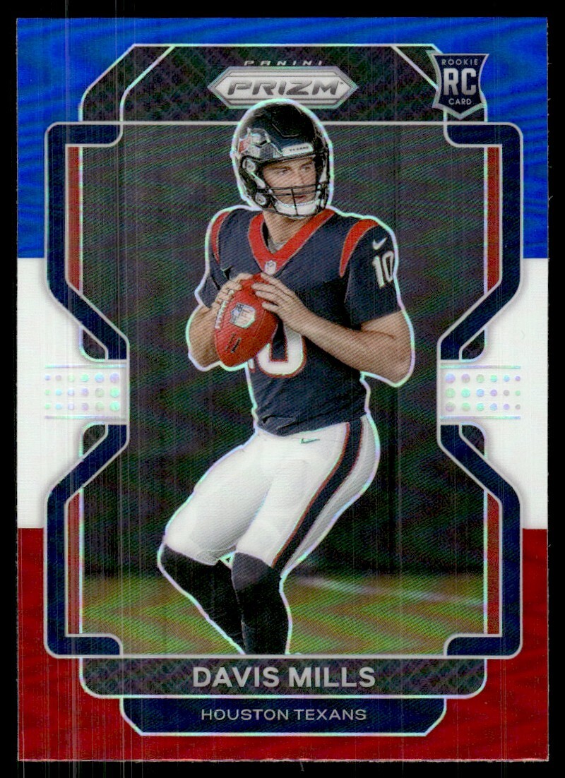 2021 Panini Prizm Red White Blue Davis Mills RC Houston Texans #352