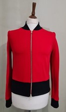 Marni Fljet12dl1 Technical Rib Jersey Sweatshirt Jacket Red Size Uk 14 Ita 46