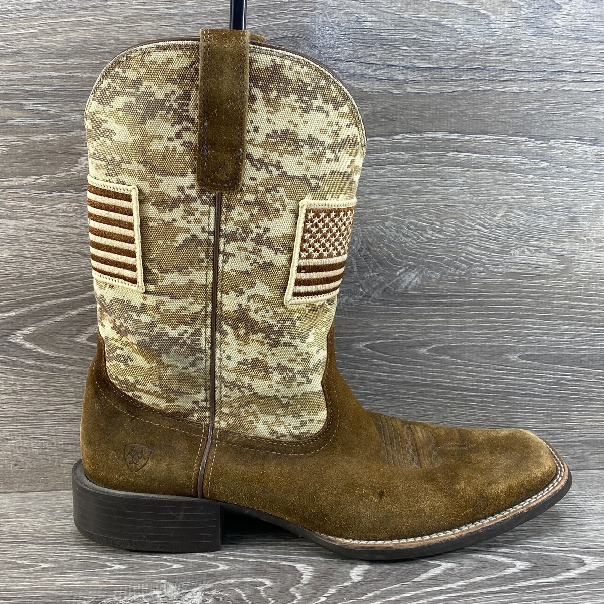 Ariat Boots Mens Size 5 Sport Patriot Western Boot Digital Camo Square Toe Brown Ariat Camouflage Western Boots for Men for Sale - Shop New  main image 3