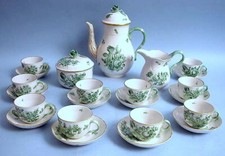 Servizio Da Caffè Herend Per 10 Persone Bouquet Di Fiori Verdi