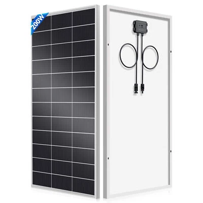 200W Solar Panel 12Volt Mono Off Grid Power Battery Charger RV Caravan Motorhome