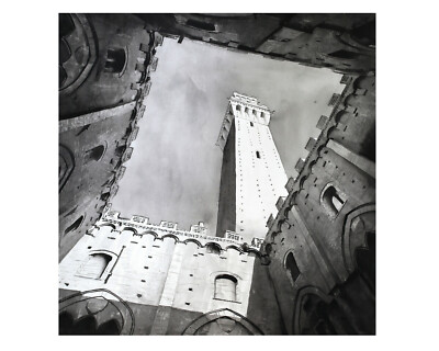 Siena, Italy fine art watercolor painting. Il Campo Siena Italy fine art (print)