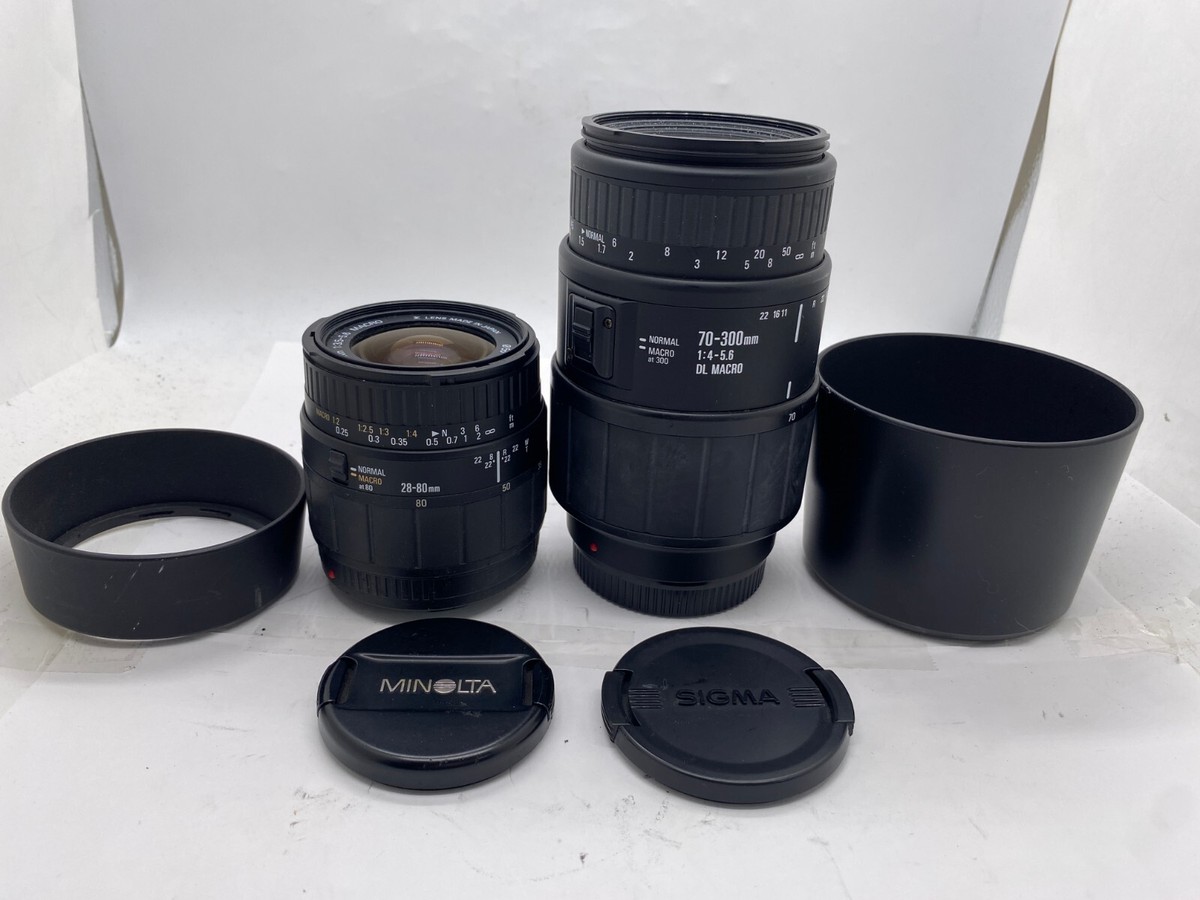 ミノルタα303Si　レンズ×2　28-80mm　70-300mm MINT 】 Minolta α303si Film camera + SIGMA 28-80mm f3.5-5.6