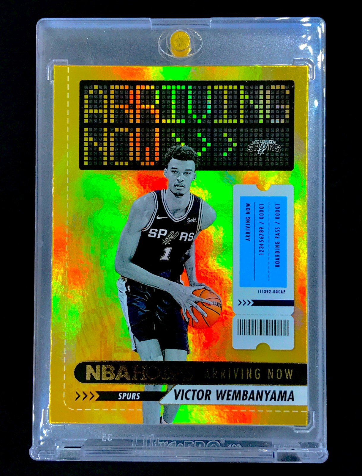 VICTOR WEMBANYAMA GOLD REFRACTOR ROOKIE SP Insert RC Card Holo Non Auto - SPURS