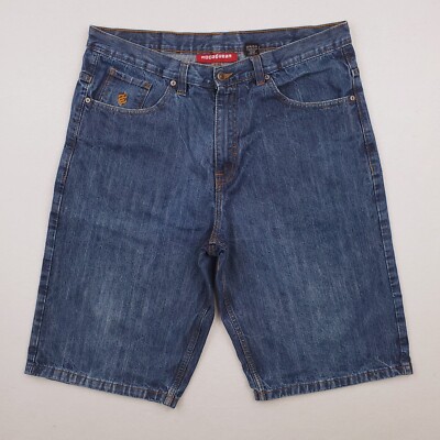 RocaWear Shorts Mens 38 Blue Denim Baggy Y2K Hip Hop Urban Streetwear 90s 14''