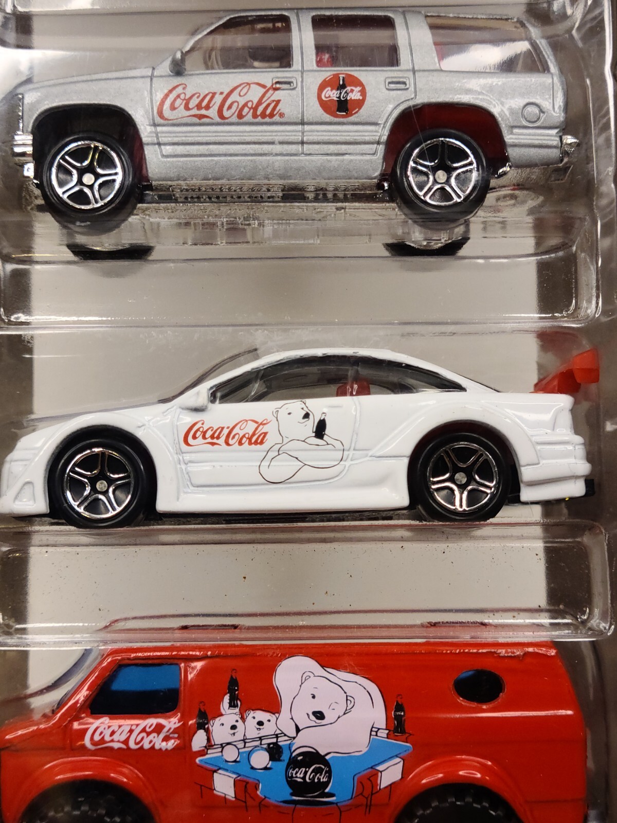 1998 5 Pack Gift Set Of Coca Cola Matchbox Cars Mattel Wheels # 35999 NIB New 